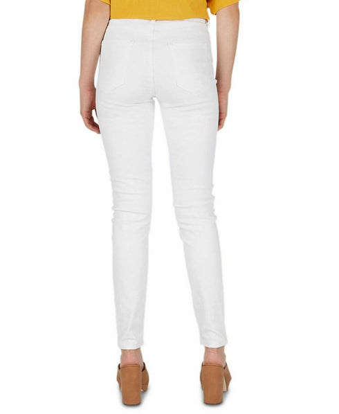 Numero Verona Ankle Skinny Jeans 28 White Juniors' Stretchy Exposed-Buttons NEW
